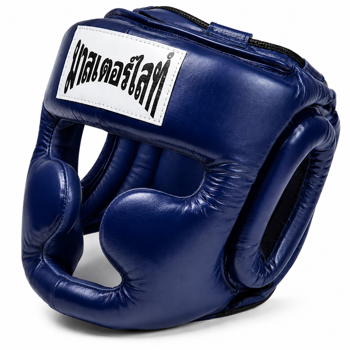 Thaismai Boxing Head Gear Cheek & Chin - Leather (Red)