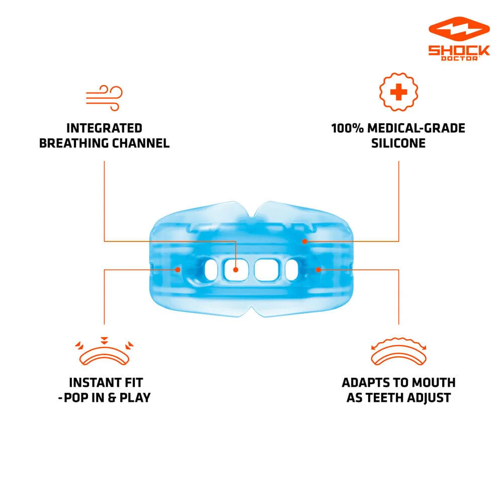 Shock Doctor - Double Braces Mouthguard Strapless - Blue