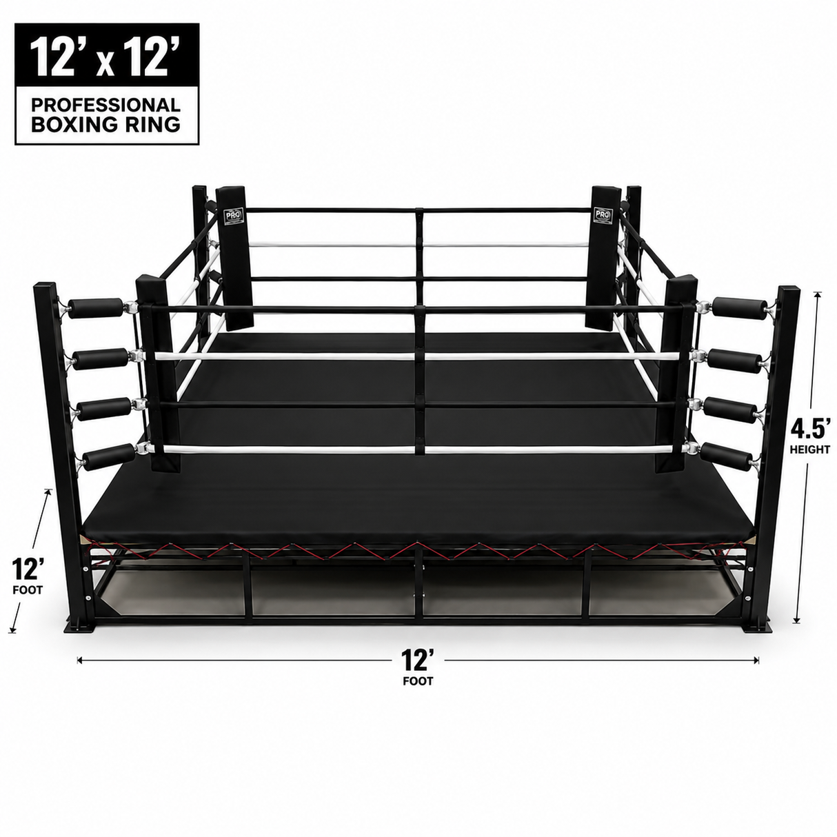 ProBoxing® Professional Boxing Ring (12' x 12' Foot) - Made in USA