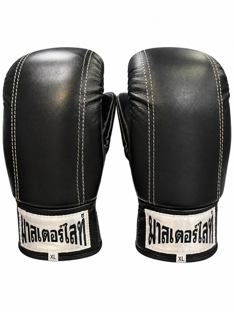 Guantes de saco Thaismai - Manoplas de cuero (Negro)