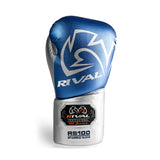 Rival RS100 Professional Sparring Gloves - Blue & Silver