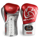 Rival RS100 Professional Sparring Gloves - Red & Silver