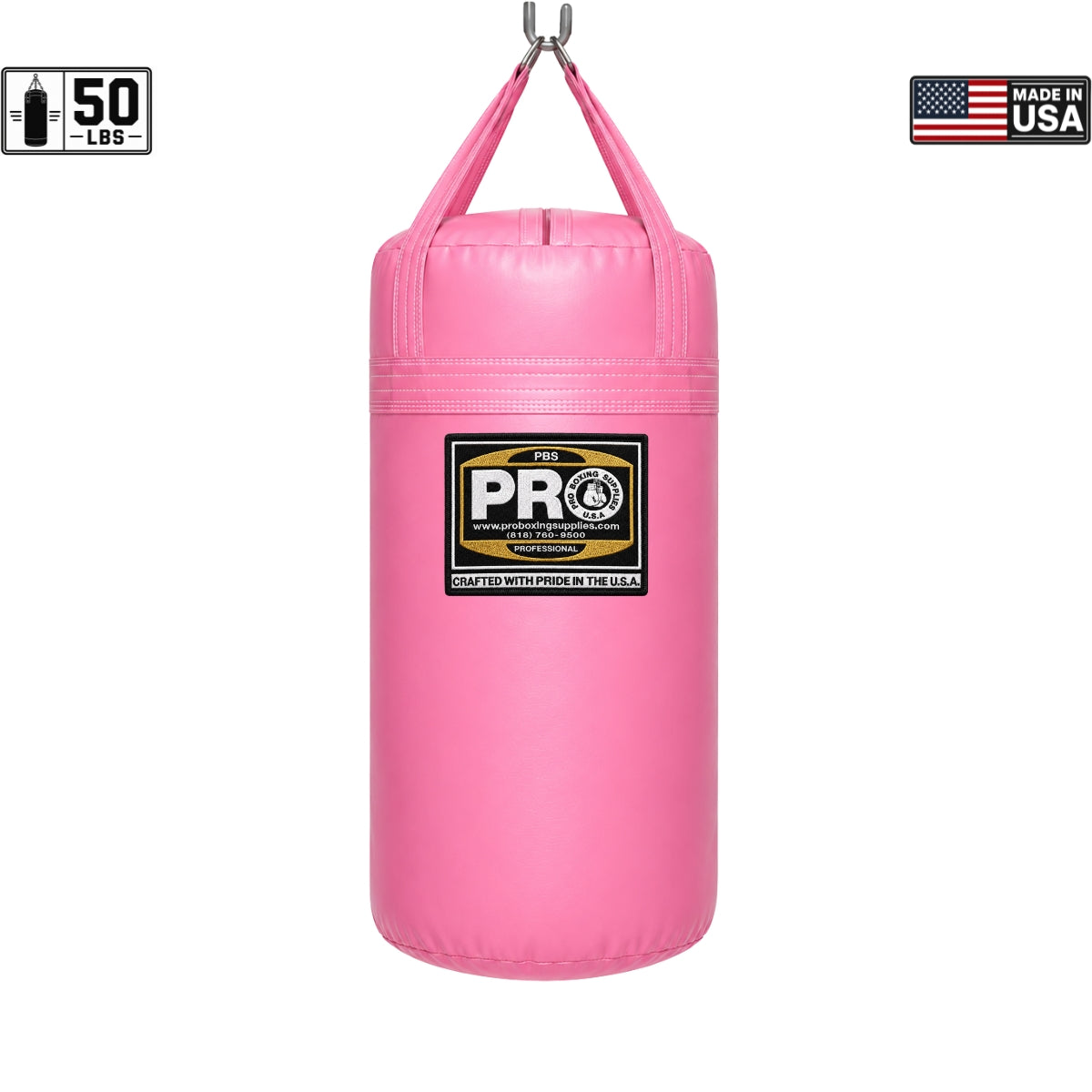 ProBoxing® 50 lbs Heavy Punching Bag - White