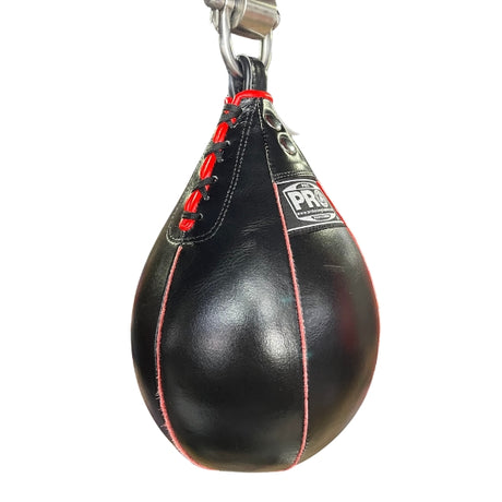 ProBoxing® Leather Speed Bag - Black & Red