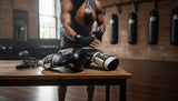 ProBoxing® Classic Leather Boxing Gloves - Training Gloves - Black & White