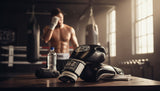 ProBoxing® Classic Leather Boxing Gloves - Training Gloves - Black & White