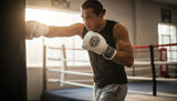 ProBoxing® Classic Leather Boxing Gloves - Training Gloves - White