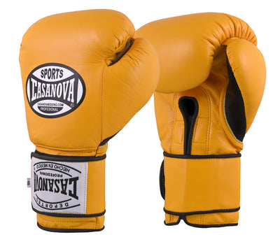 Casanova Boxing® Hook and Loop Training Fight Gloves - Yellow