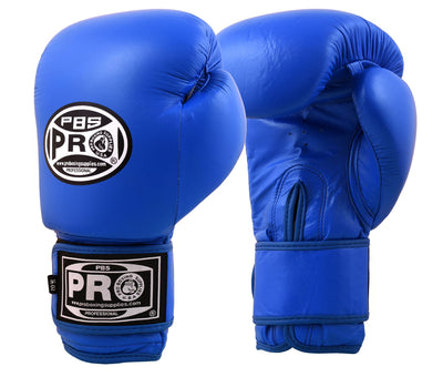 Pro Boxing® Classic Leather Training Gloves - Blue