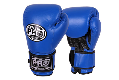 Pro Boxing® Leather Thai Gloves -  Blue