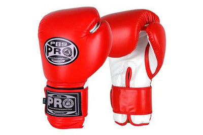 Pro Boxing® Classic Leather Training Gloves - Red