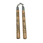 Chain Wooden Carved Dragon Nunchaku