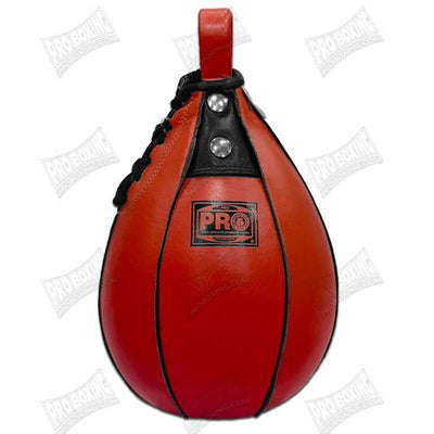 Pro Boxing® Leather Speed Bag - Red