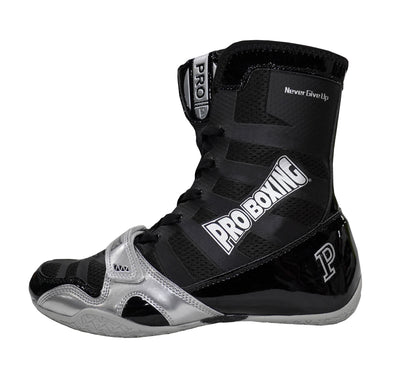 Pro Boxing® Hyper Flex Boxing Shoes - Black/Silver