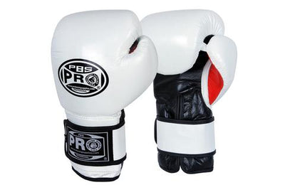 Pro Boxing® Classic Leather Training Gloves - White